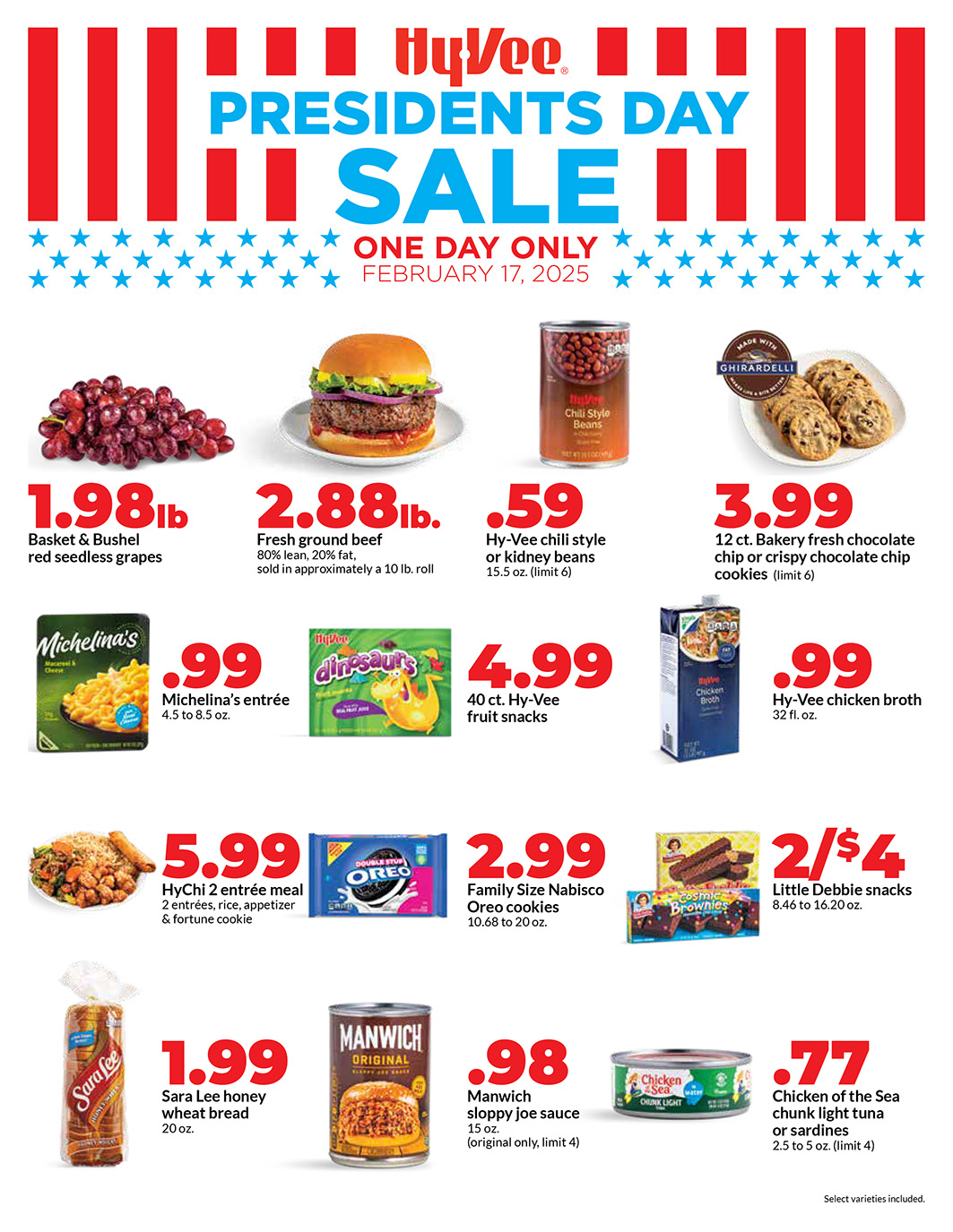 Presidents Day Sale Company HyVee Your employeeowned grocery store